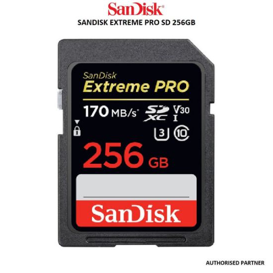 Picture of SanDisk 256GB Extreme PRO UHS-I SDXC Memory Card