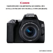 Picture of Canon EOS 200D II 24.1MP Digital SLR Camera   EF-S 18-55mm is STM Lens   EF-S 55-250mm is STM Lens (Black)