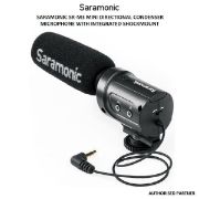 Picture of Saramonic SR-M3 Mini Directional Condenser Microphone with Integrated Shockmount