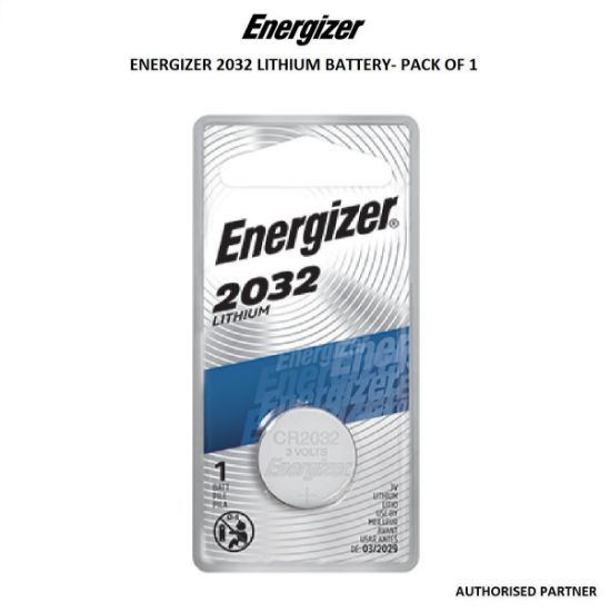 Picture of Energizer CR2032 Lithium Coin Battery.