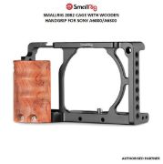 Picture of SmallRig 2082 Cage with Wooden Handgrip for Sony a6000/a6300