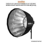 Picture of Godox P120H 120cm Deep Parabolic Soft Box with elinchrom Mount Adapter Ring for Aperture (Black)