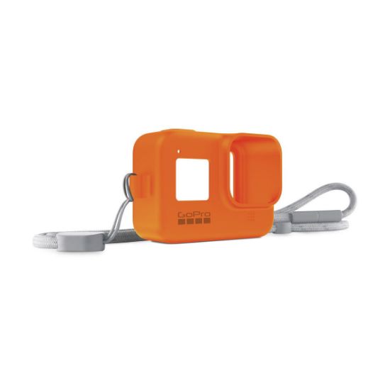 Picture of GoPro Silicone Sleeve and Adjustable Lanyard Kit for GoPro HERO8 (Hyper Orange) AJSST-004