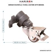 Picture of Harison Wheel castors with brakes  (SKATER 22)