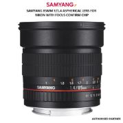 Picture of Samyang 85mm f/1.4 Aspherical Lens for Nikon With Focus Confirm Chip