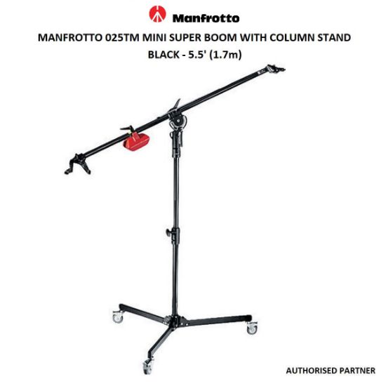 Picture of Manfrotto 025TM Mini Super Boom with Column Stand, Black - 5.5 (1.7m)