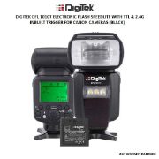 Picture of Digitek Electronic Flash Speedlite. Range of ITTL/ETTL Models with High Sync Speed