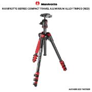 Picture of Manfrotto BeFree Compact Travel Aluminum Alloy Tripod (Red)