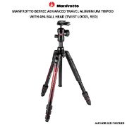 Picture of Manfrotto Befree Advanced Travel Aluminum Tripod with 494 Ball Head (Twist Locks, Red)