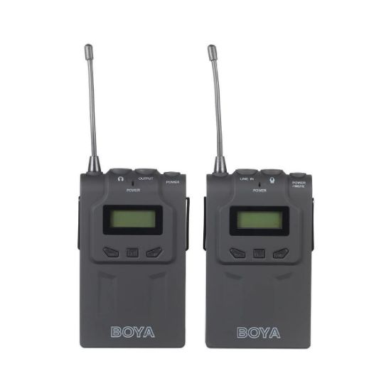 Picture of Boya by-WM6 Ultra High Frequency UHF Wireless Lavalier Microphone System for Canon, Nikon, Sony DSLR Camera Audio Recorder.