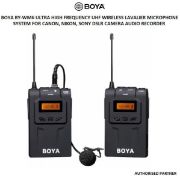 Picture of Boya by-WM6 Ultra High Frequency UHF Wireless Lavalier Microphone System for Canon, Nikon, Sony DSLR Camera Audio Recorder.