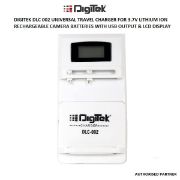 Picture of Digitek DLC 002 Universal Travel Charger for 3.7V Lithium Ion Rechargeable Camera Batteries with USB Output