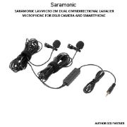 Picture of Saramonic LavMicro 2M Dual Omnidirectional Lavalier Microphone for DSLR Camera and Smartphone