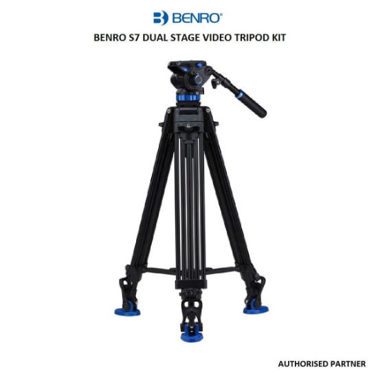 Picture of Benro S7 Dual Stage Video Tripod Kit.