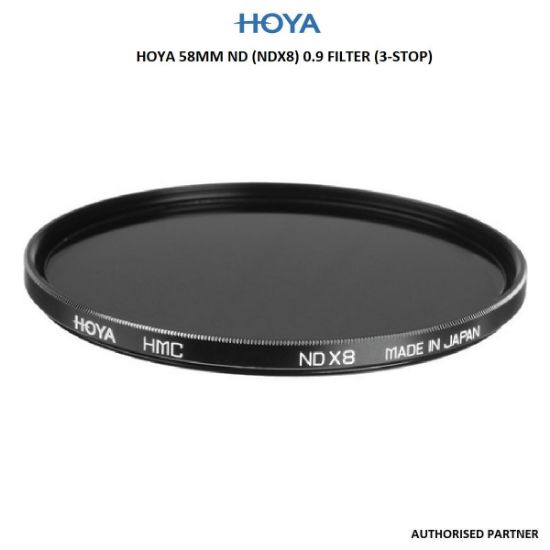 Picture of Hoya 58mm ND (NDX8) 0.9 Filter (3-Stop)