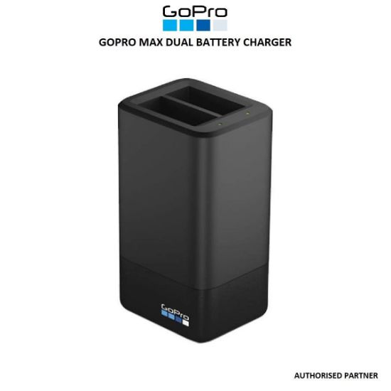 Picture of GoPro Dual Battery Charger with Rechargeable Battery for MAX 360 Camera.