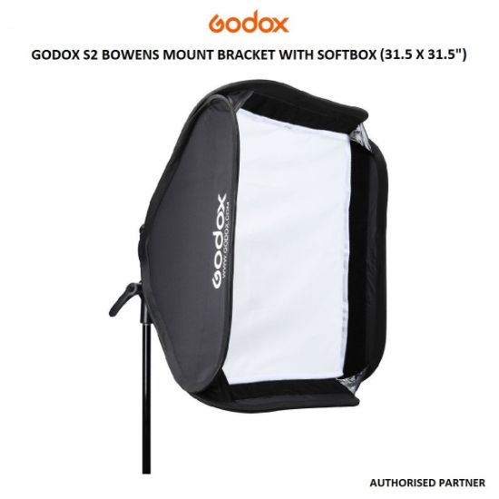 Picture of Godox S2 Bowens Mount Bracket with Softbox (31.5 x 31.5")