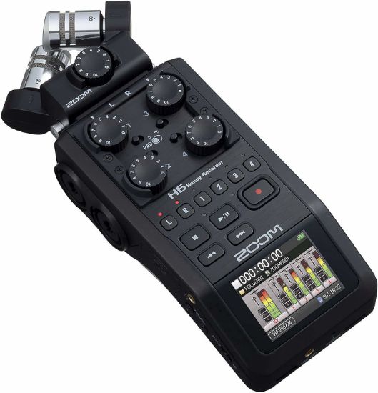 Picture of Zoom H6 All Black 6-Input / 6-Track Portable Handy Recorder with Single Mic Capsule (Black)..