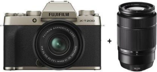 Picture of X-T200 With 15-45MM 50-230MM Dual Kit Fujifilm Digital Camera-Champagne Gold