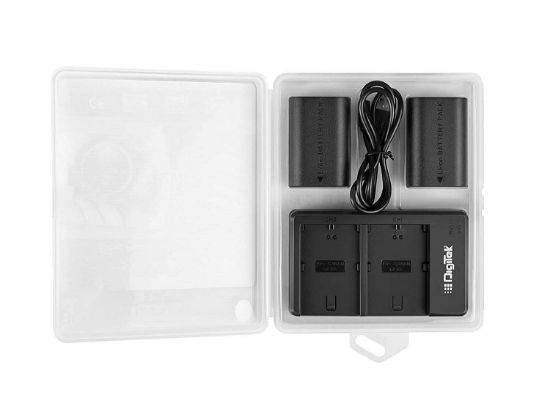 Picture of DIGITEK (DPUC-010 (LP-E6) Camera Battery Charger with Two LP E6 Battery Combo