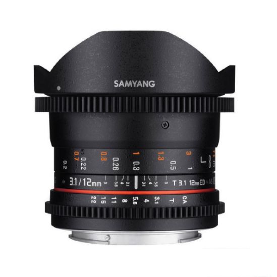 Picture of Samyang 12mm T3.1 VDSLR Cine Fisheye Lens for Nikon F Mount