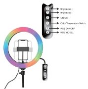 Picture of Digitek LED Ring Light 38cm (15 inch) RGB with Stand for YouTube | Photo-Shoot | Video Shoot | Live Stream | Makeup