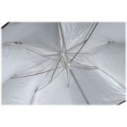 Picture of Convertible Compact Collapsible Umbrella - Optical White Satin with Removable Black Cover (43")