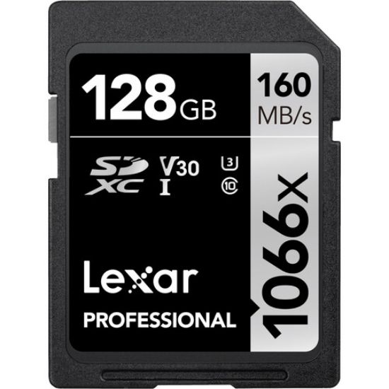 Picture of Lexar 128GB Professional 1066x UHS-I SDXC Memory Card (SILVER Series)