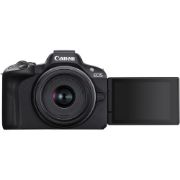 Picture of Canon EOS R50 Mirrorless Camera with 18-45mm and 55-210mm Lenses (Black)