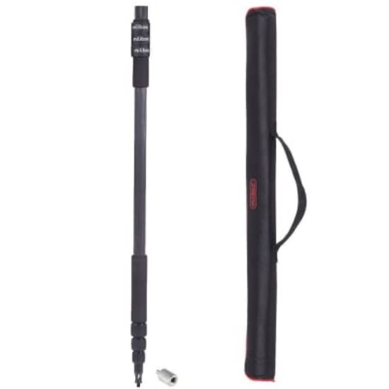 Picture of miliboo MLZ901 Professional Portable Carbon Fiber 4-Section Microphone Pole Max Length 300cm Handheld Sound Recording Grip Support Rod Flash Light Boom Microphone Holder.